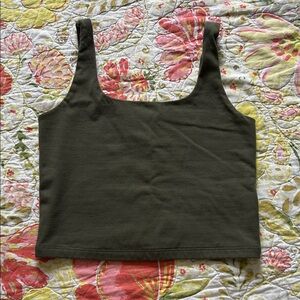 Gap Army Green Cropped Tank